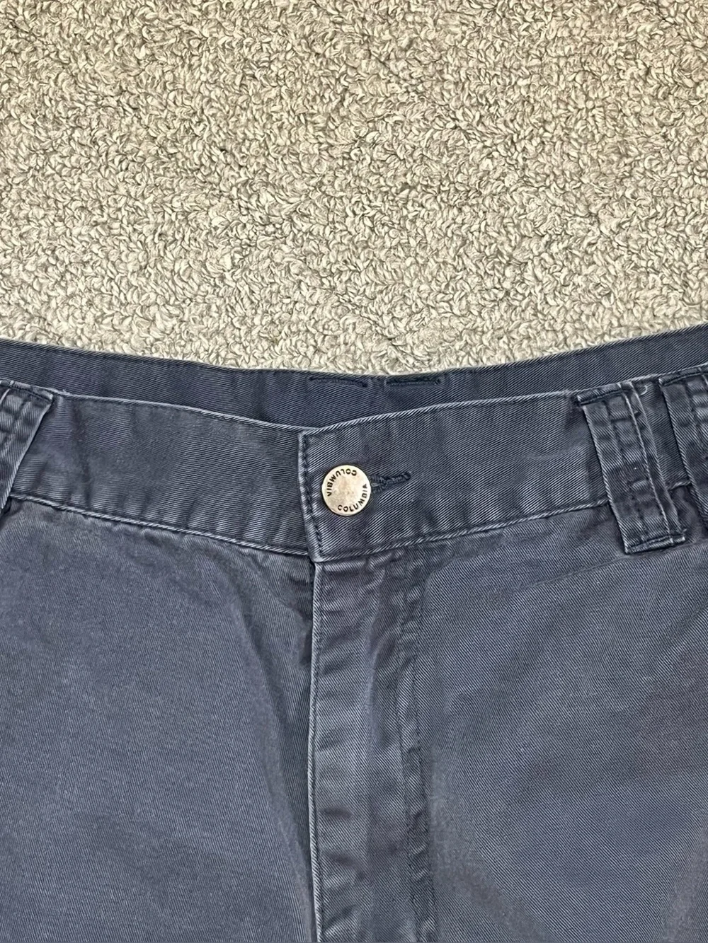 Columbia Cargo Shorts Mens Size 34 Blue Fishing Hiking Cotton Outdoor Camping